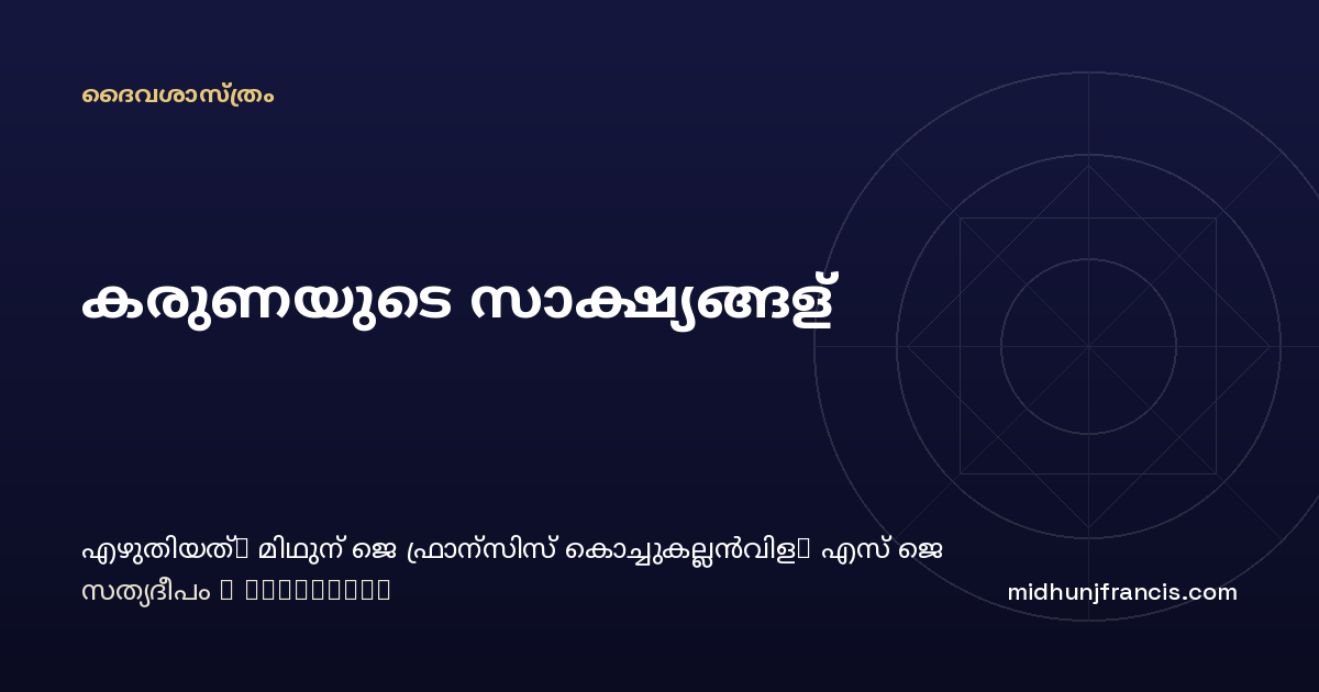 കരുണയുടെ സാക്ഷ്യങ്ങള്‍